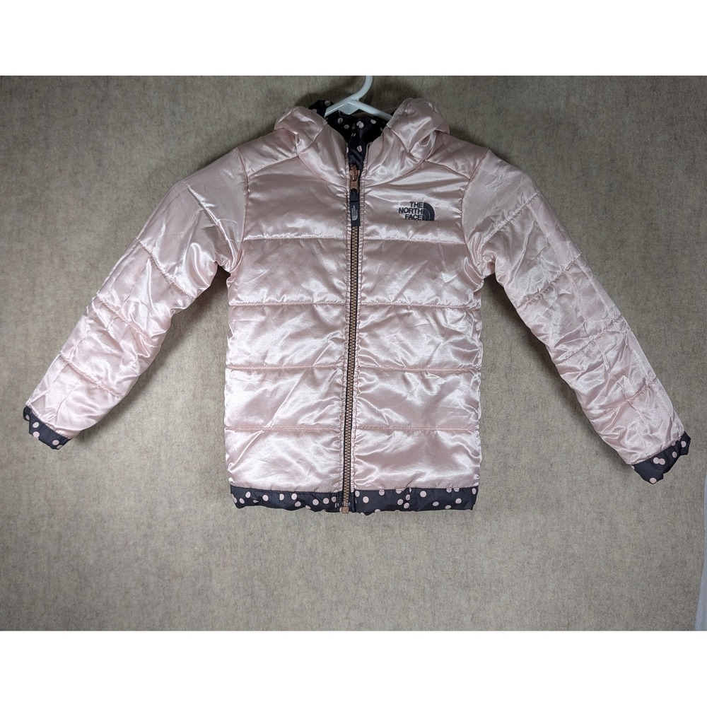 The North Face Toddler Reversible Jacket Pink Polka Dot 5T NF0A3NLQ